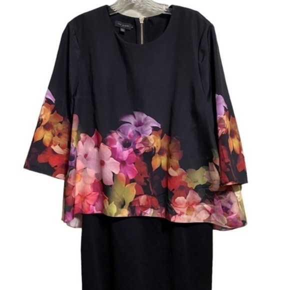 Ted Baker Cadie Cascading Floral Layered Tunic dress size 3 | W 6-8 - Picture 3 of 14